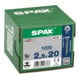 Spax Universalschraube 2,5 x 20 mm Senkkopf Kreuzschlitz Z Vollgewinde S-Spitze WIROX A3J