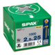 Spax Universalschraube 2,5 x 25 mm Senkkopf Kreuzschlitz Z Vollgewinde S-Spitze YELLOX A2L