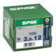 Spax Universalschraube 3,5 x 12 mm Senkkopf Kreuzschlitz Z Vollgewinde 4CUT YELLOX A2L