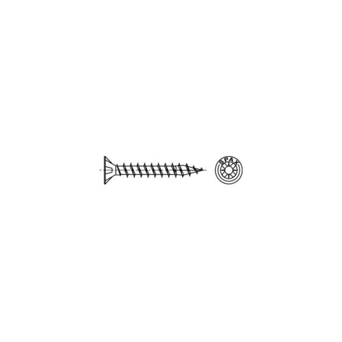 Spax Universalschraube 3,5 x 13 mm Senkkopf Kreuzschlitz Z Vollgewinde 4CUT WIROX A3J