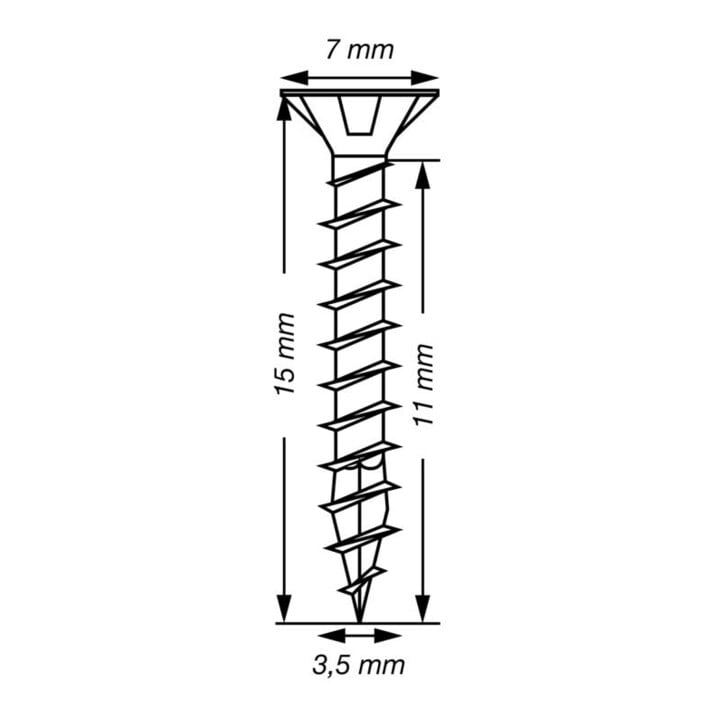 Spax Universalschraube 3,5 x 15 mm Senkkopf Kreuzschlitz Z Vollgewinde 4CUT WIROX A3J