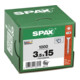 Spax Universalschraube 3,5 x 15 mm Senkkopf T-STAR plus Vollgewinde 4CUT WIROX A3J