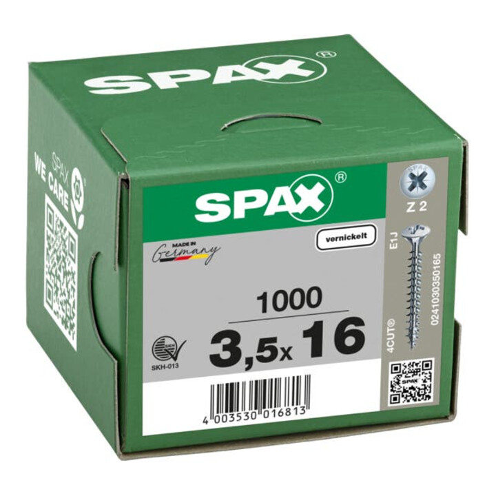 Spax Universalschraube 3,5 x 16 mm LinsenSenkkopf Kreuzschlitz Z Vollgewinde 4CUT