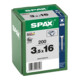 Spax Universalschraube 3,5 x 16 mm Senkkopf Kreuzschlitz Z Vollgewinde 4CUT WIROX A3J