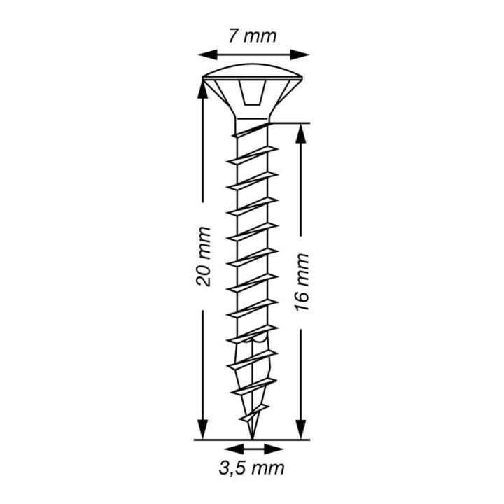 Spax Universalschraube 3,5 x 20 mm LinsenSenkkopf Kreuzschlitz Z Vollgewinde 4CUT