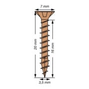 Spax Universalschraube 3,5 x 20 mm Senkkopf Kreuzschlitz Z Vollgewinde 4CUT Brüniert C1A-5