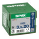 Spax Universalschraube 3,5 x 20 mm Senkkopf Kreuzschlitz Z Vollgewinde 4CUT WIROX A3J