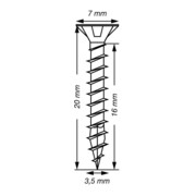 Spax Universalschraube 3,5 x 20 mm Senkkopf Kreuzschlitz Z Vollgewinde 4CUT WIROX A3J-5