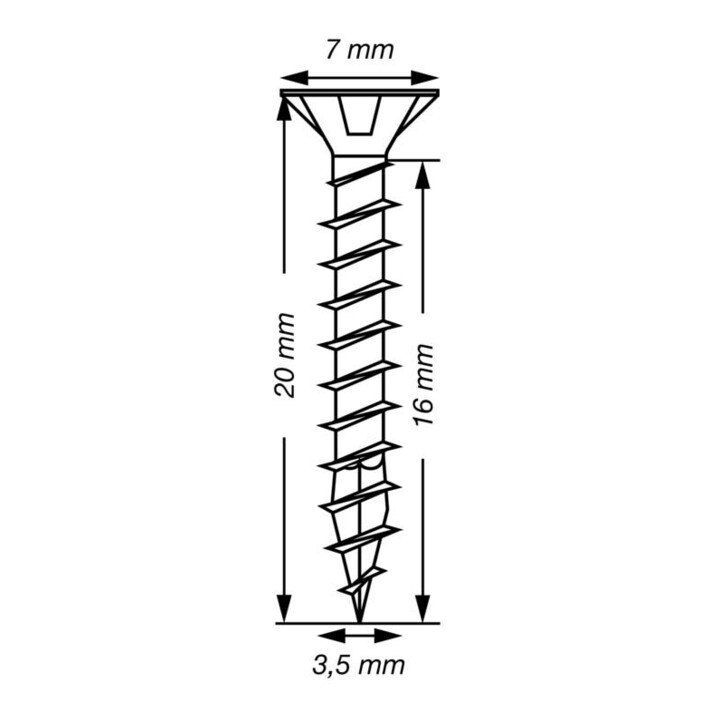 Spax Universalschraube 3,5 x 20 mm Senkkopf T-STAR plus Vollgewinde 4CUT WIROX A3J