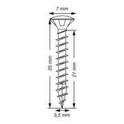Spax Universalschraube 3,5 x 25 mm LinsenSenkkopf Kreuzschlitz Z Vollgewinde 4CUT WIROX A3J-5