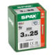 Spax Universalschraube 3,5 x 25 mm Senkkopf T-STAR plus Vollgewinde 4CUT WIROX A3J