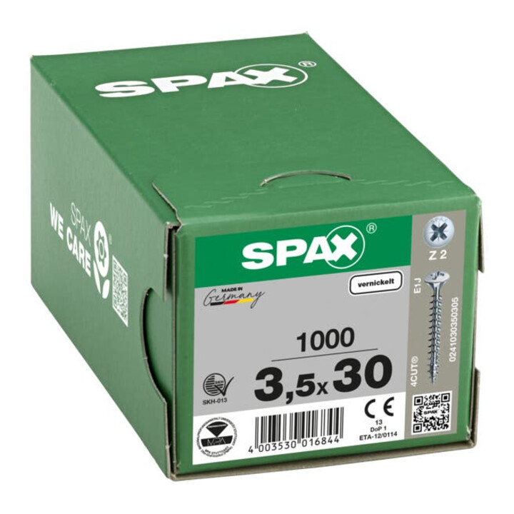 Spax Universalschraube 3,5 x 30 mm LinsenSenkkopf Kreuzschlitz Z Vollgewinde 4CUT