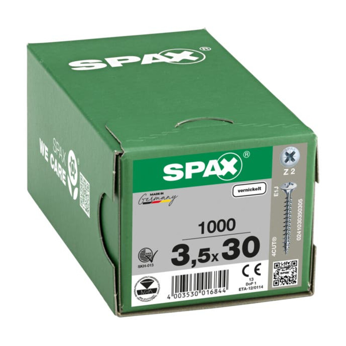 Spax Universalschraube 3,5 x 30 mm LinsenSenkkopf Kreuzschlitz Z Vollgewinde 4CUT