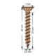 Spax Universalschraube 3,5 x 30 mm Senkkopf Kreuzschlitz Z Vollgewinde 4CUT Brüniert C1A