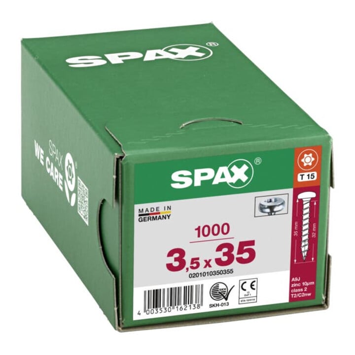 Spax Universalschraube 3,5 x 35 mm Halbrundkopf T-STAR plus Vollgewinde 4CUT WIROX A3J