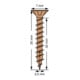 Spax Universalschraube 3,5 x 35 mm Senkkopf Kreuzschlitz Z Vollgewinde 4CUT Brüniert C1A
