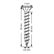 Spax Universalschraube 3,5 x 35 mm Senkkopf T-STAR plus Vollgewinde 4CUT WIROX A3J-5