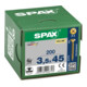 Spax Universalschraube 3,5 x 45 mm Senkkopf Kreuzschlitz Z Vollgewinde 4CUT YELLOX A2L