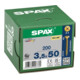 Spax Universalschraube 3,5 x 50 mm Senkkopf Kreuzschlitz Z Vollgewinde 4CUT YELLOX A2L