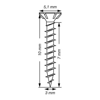 Spax Senkkopf-Universalschraube PZ, kleiner Kopf, Stahl