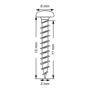 Spax Universalschraube 3 x 12 mm Halbrundkopf T-STAR plus Vollgewinde S-Spitze WIROX A3J-5