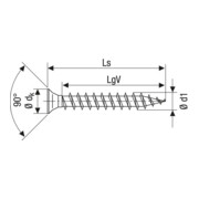 Spax Universalschraube 3 x 12 mm kleiner Senkkopf Kreuzschlitz Z Vollgewinde S-Spitze YELLOX A2L-4