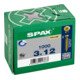 Spax Universalschraube 3 x 12 mm kleiner Senkkopf Kreuzschlitz Z Vollgewinde S-Spitze YELLOX A2L