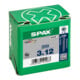Spax Universalschraube 3 x 12 mm Senkkopf T-STAR plus Vollgewinde S-Spitze WIROX A3J