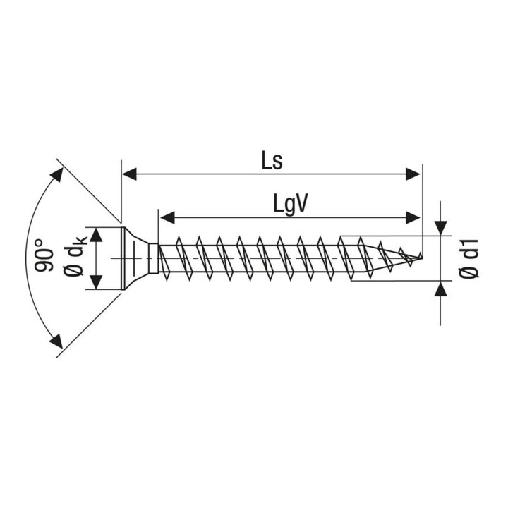 Spax Universalschraube 3 x 15 mm kleiner Senkkopf Kreuzschlitz Z Vollgewinde S-Spitze YELLOX A2L
