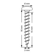 Spax Universalschraube 3 x 16 mm Halbrundkopf T-STAR plus Vollgewinde S-Spitze WIROX A3J-5