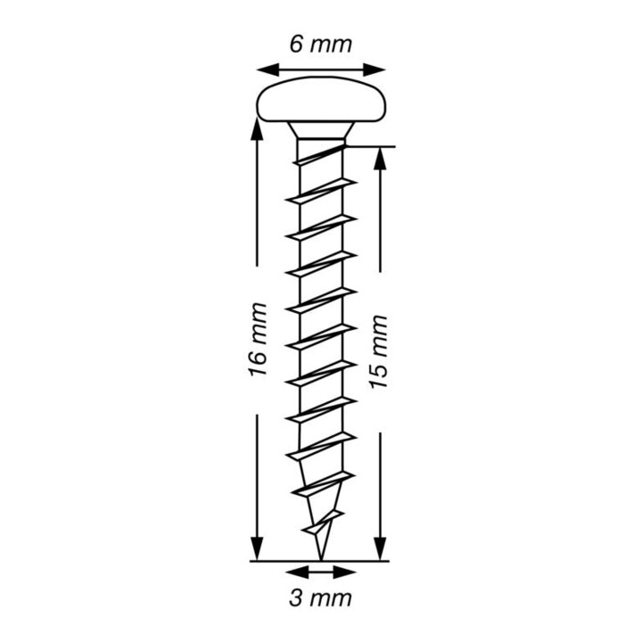 Spax Universalschraube 3 x 16 mm Halbrundkopf T-STAR plus Vollgewinde S-Spitze WIROX A3J