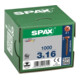 Spax Universalschraube 3 x 16 mm Senkkopf Kreuzschlitz Z Vollgewinde S-Spitze Brüniert C1A