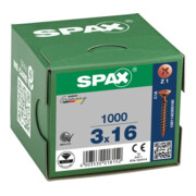 Spax Universalschraube 3 x 16 mm Senkkopf Kreuzschlitz Z Vollgewinde S-Spitze Brüniert C1A-5