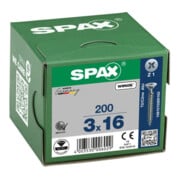 Spax Universalschraube 3 x 16 mm Senkkopf Kreuzschlitz Z Vollgewinde S-Spitze WIROX A3J-5