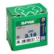 Spax Universalschraube 3 x 16 mm Senkkopf Kreuzschlitz Z Vollgewinde S-Spitze YELLOX A2L-5