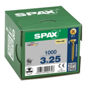 Spax Universalschraube 3 x 25 mm Senkkopf Kreuzschlitz Z Vollgewinde S-Spitze YELLOX A2L-5
