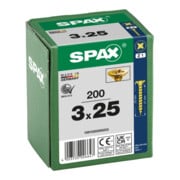 Spax Universalschraube 3 x 25 mm Senkkopf Kreuzschlitz Z Vollgewinde S-Spitze YELLOX A2L-5