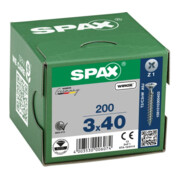 Spax Universalschraube 3 x 40 mm Senkkopf Kreuzschlitz Z Vollgewinde S-Spitze WIROX A3J-5