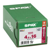 Spax Universalschraube 4,5 x 16 mm Halbrundkopf T-STAR plus Vollgewinde 4CUT WIROX A3J-5