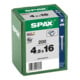 Spax Universalschraube 4,5 x 16 mm Senkkopf Kreuzschlitz Z Vollgewinde 4CUT WIROX A3J