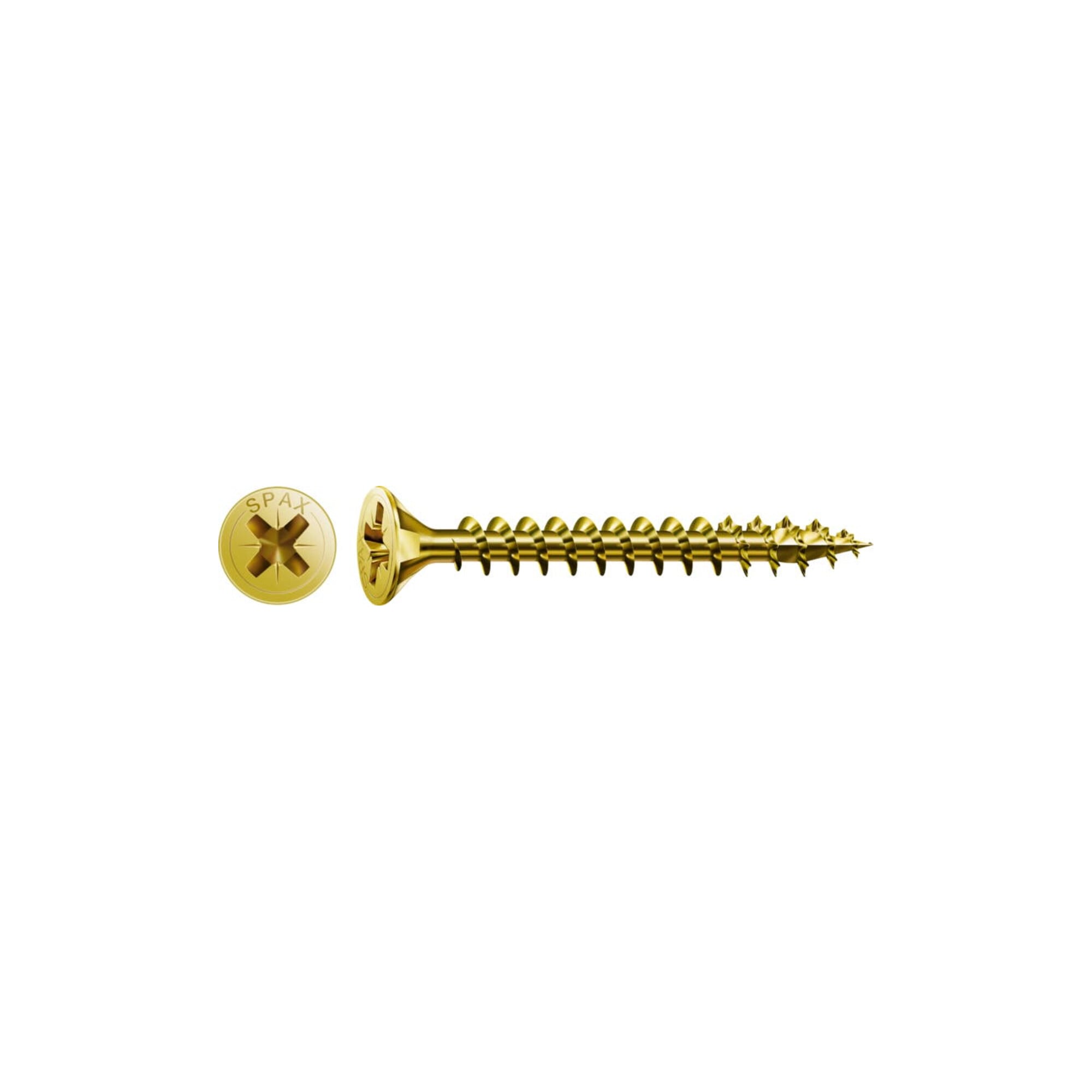 Spax Universalschraube 4,5 x 16 mm Senkkopf Kreuzschlitz Z Vollgewinde 4CUT YELLOX A2L