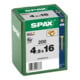 Spax Universalschraube 4,5 x 16 mm Senkkopf Kreuzschlitz Z Vollgewinde 4CUT YELLOX A2L