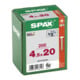 Spax Universalschraube 4,5 x 20 mm Halbrundkopf T-STAR plus Vollgewinde 4CUT WIROX A3J