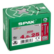 Spax Universalschraube 4,5 x 25 mm Halbrundkopf T-STAR plus Vollgewinde 4CUT WIROX A3J-5