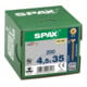 Spax Universalschraube 4,5 x 35 mm Senkkopf Kreuzschlitz Z Vollgewinde 4CUT YELLOX A2L