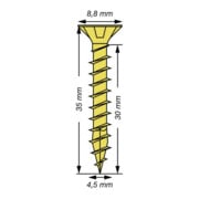 Spax Universalschraube 4,5 x 35 mm Senkkopf Kreuzschlitz Z Vollgewinde 4CUT YELLOX A2L-5