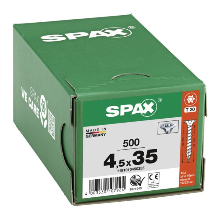 Spax Universalschraube 4,5 x 35 mm Senkkopf T-STAR plus Vollgewinde 4CUT WIROX A3J