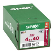 Spax Universalschraube 4,5 x 40 mm Halbrundkopf T-STAR plus Vollgewinde 4CUT WIROX A3J-5