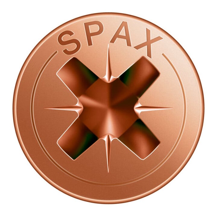 Spax Universalschraube 4,5 x 40 mm Senkkopf Kreuzschlitz Z Vollgewinde 4CUT Brüniert C1A