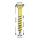 Spax Universalschraube 4,5 x 45 mm Senkkopf Kreuzschlitz Z Teilgewinde 4CUT YELLOX A2L